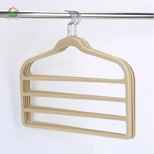 My Laundry Velvet Trousers Hangers 4 Layer Scarf Flocking Hanger Pants Hanger Wholesale photo-4