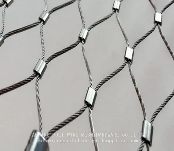 Stainless Steel Safety Mesh Ss304 Ss316 Stainless Steel Rope Mesh/Zoo Safety Mesh Fenc,Animal Safety Fence Mesh photo-4