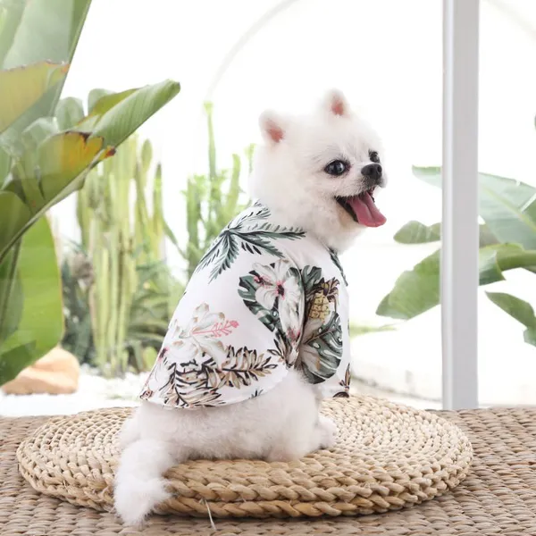 Small to Medium Dogs Beach Polo Shirt Hawaiian Pet Dog Cat Golden Retriever Spring Summer Autumn Winter Clothing Apparel Accessories photo-3