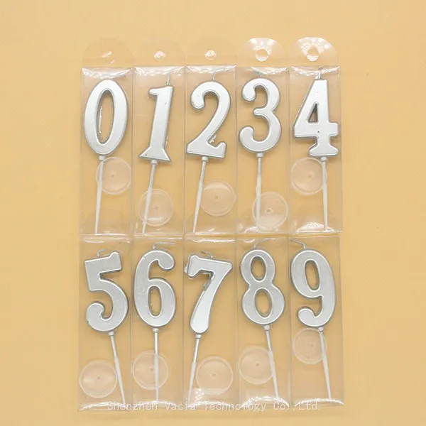 Smokeless Gold Number Candles 0-9, Wholesale Decor for Graduation & Party Cakes photo-3