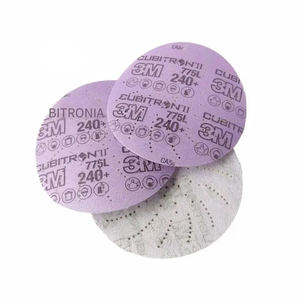 3m 775l Film Disc Sanding Disc, Second Generation Ceramic Particles, Cyclone Holes, Multi-hole, Anti-clogging photo-4