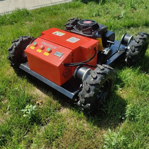Customization Color Industrial 4-Stroke Gasoline Electric Hybrid Brushless DC Motor Wireless Radio Control Electric Slope Mower photo-5