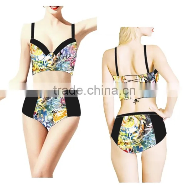(ODM/OEM Factory)Custom Tankinis Set Sexy Bodysuit COMIC SWIMSUIT Digital Printing Swimwear Women, Swimwear Tops Fashion Women photo-3