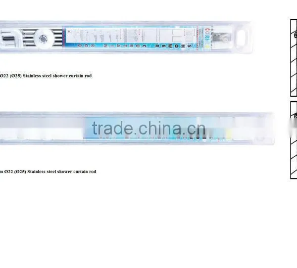 SS304 Shower Curtain Pole Stainless Steel Shower Rod 8019-1 photo-2