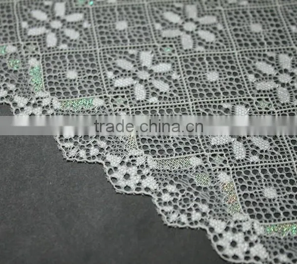 Fancy Designs Nylon Lace Fabric for Women Plain,french Style Warp Knitting Lace Fabric photo-2