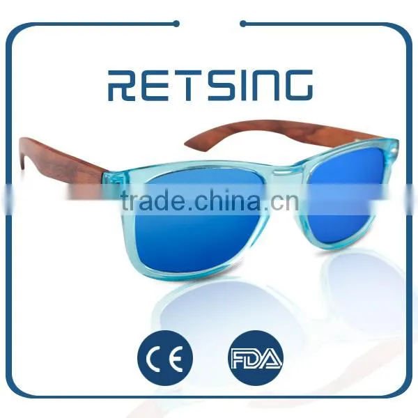2016 Hot Sale Polarized Bamboo Sunglasses With Colorful Lenses photo-2