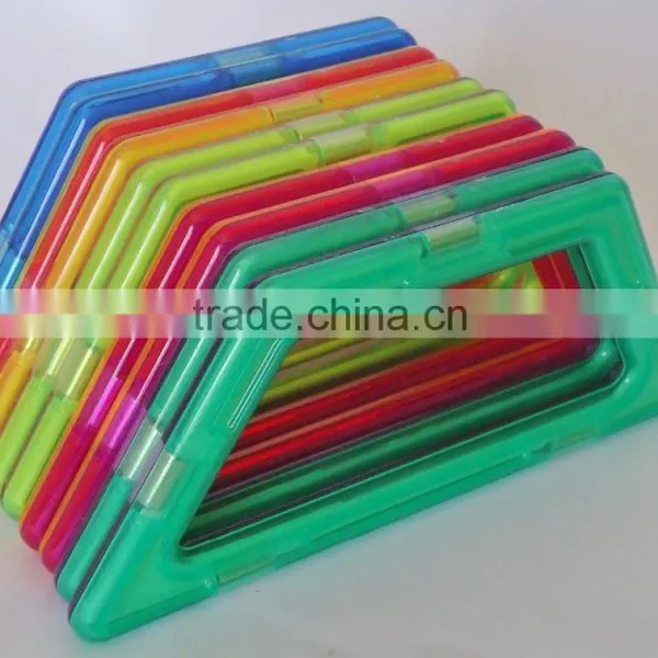 10 MAGFORMERS COMPATIBLE - SET OF TEN TRAPEZOIDS RAINBOW MULTIPLE COLORS photo-5