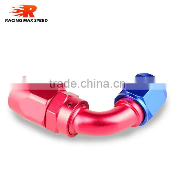 Aluminum Oil Cooler Fitting 90 Degree Resuable Hose End Fuel Line Hose End Fitting Adaptor Cutter Shape Blue and Red 40-090-04 photo-4