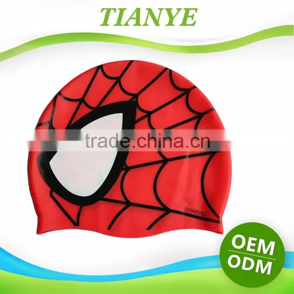 Novelty Amazon Hot Batman Custom Printed Silicone Swimming Cap For Kid photo-2