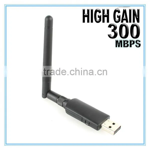 Mini 2T2R 300Mbps Wireless Usb Wifi Adapter With External Antenna With WPS Botton