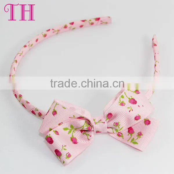 Fancy Hair Accessories Girls Hair Accessories Good Quality Kid Fancy Hair Bands Grosgrain Elastic Bow Headband Wholesaler photo-4