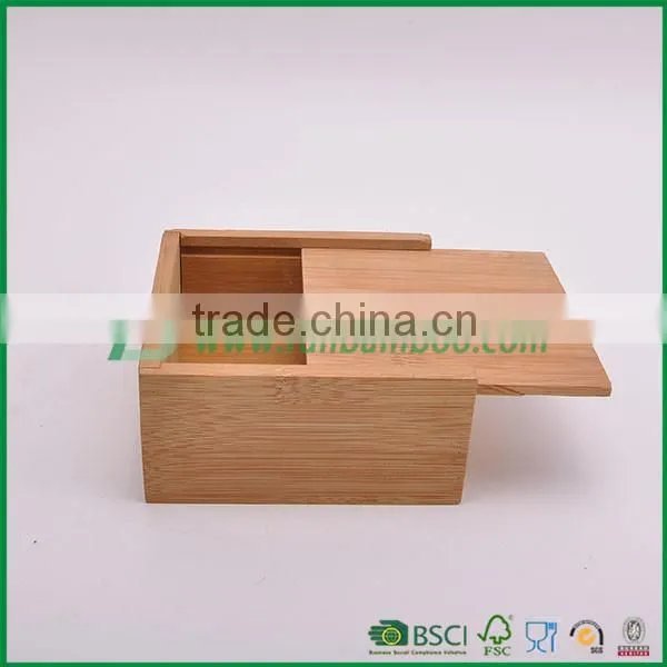 Cube Bamboo Wooden Storage Box for Jewery Casket Fuboo