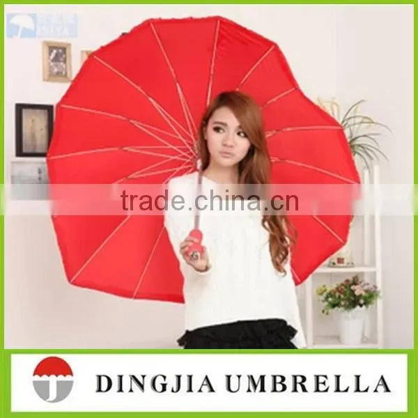 2014 New Design Custom Made Artificial Heart Shaped Umbrella