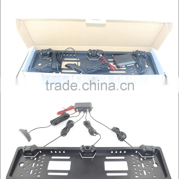 The European License Plate Frame With Parking Sensors,car Parking Sensor Led Display Indicator photo-2