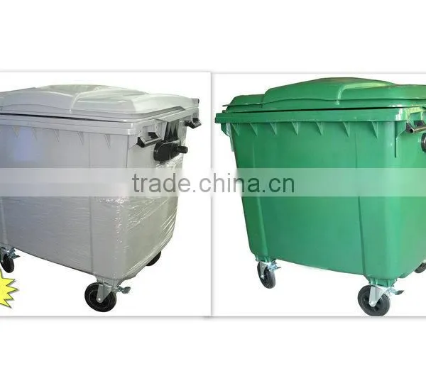 Industrial Large Hdpe 1100l Wheelie Bin With Wheels photo-5