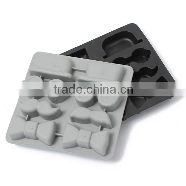Ice Cube Tray Mold Beard Glasses Hat Tie Gentleman Glasses Freeze Mould Maker Ecellent Quality photo-2