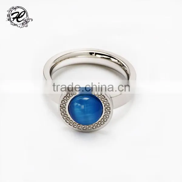 Wholesale Cheap 316l Stainless Steel Singel Big Stone Ring Designs for Women
