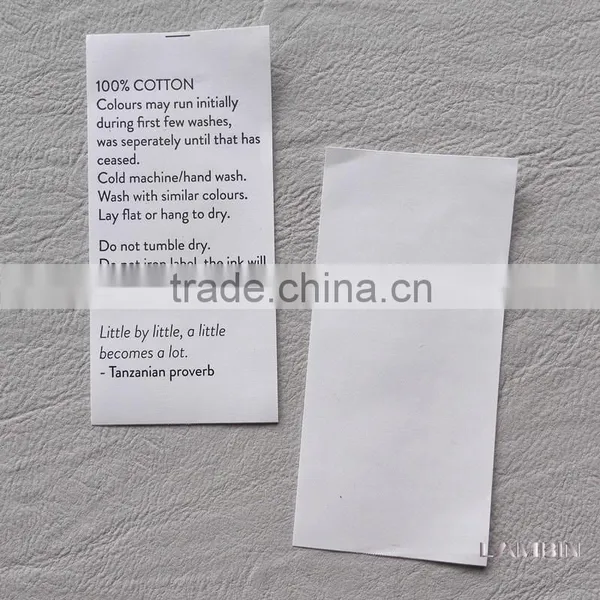 Flexography Non Woven Fabric Care Label for Men Spring and Fall Shirt photo-2
