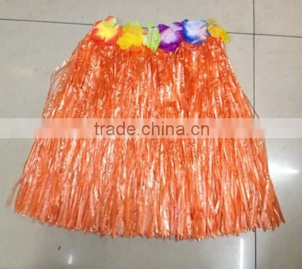 High Quality Plastic Handmade Cheap Custom Hawaii Grass Skirt for Party Decoration