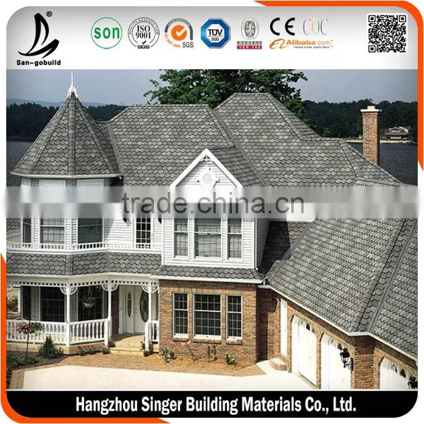 Hot Sale Villa Natural Fish Scale Roof Tile Asphalt Shingles Sale photo-3