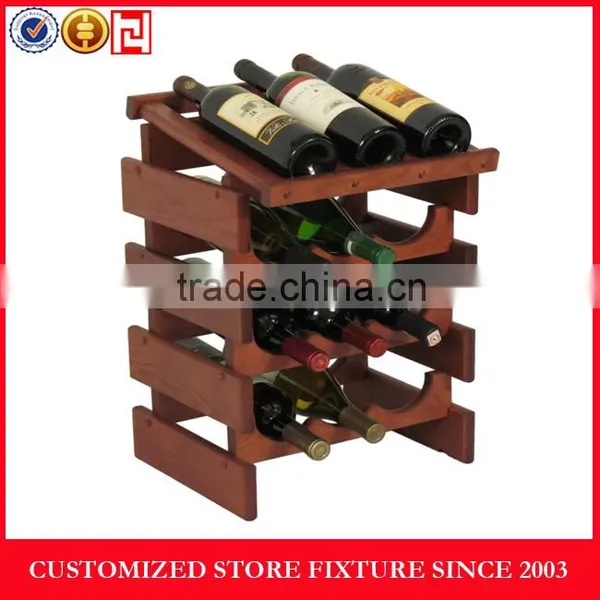 Promotional Online 12 Bottles Wood Wine Display Racks