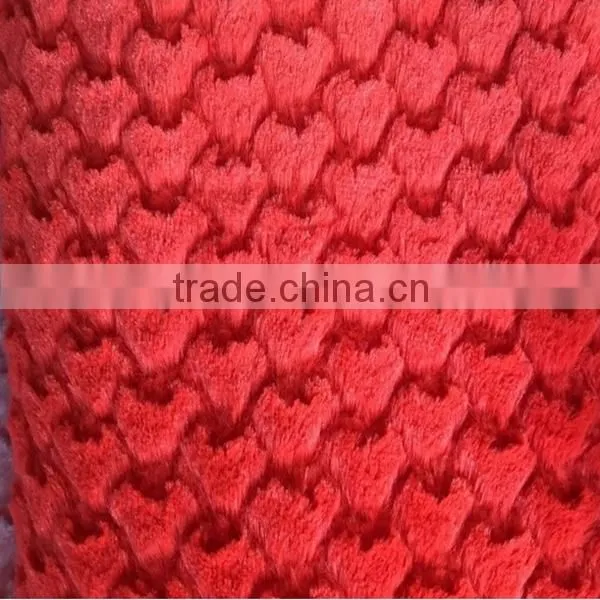 pv Plush Red Faux Fur Fabric