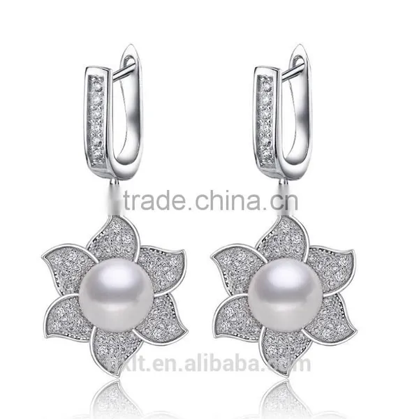 925 Sterling Silver Earring and Ring Pearl Jewerlry Set photo-3