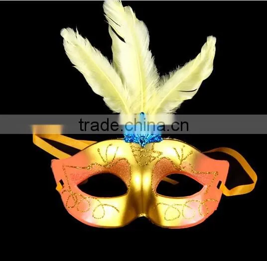 Mardi Gras Masquerade Halloween Feather Party Favor Wedding Decorations Mask photo-4