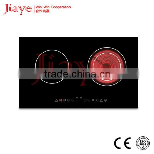 JIAYE 2 zone cheap electric cookers for sale ceramic&induction hob JY-ICD2002