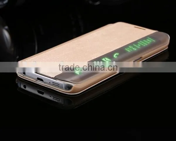 S6 / S6 Edge Smart Touch Window Side View PU Leather Case Cover Flip Stand Auto Wake for Samsung Galaxy Note 5 / S6 photo-6