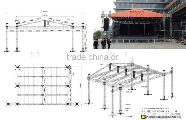 Oreat Outdoor Show Stage and Truss Design Costomized Easy Truss System