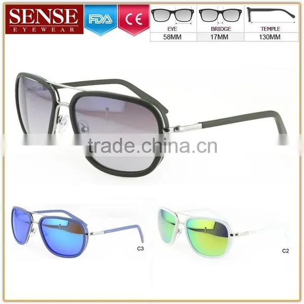 New 2015 Vintage Combination Material With Retro Lens Sun Glasses Frame