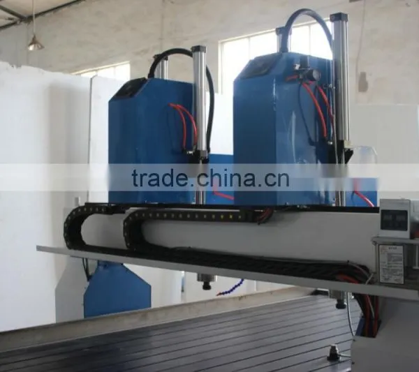 4*8 Feet 1325 Double Spindles 3D CNC Engraver With Air Cylinder for Z Holding Original NcStudio Dust Collector ZK-1325 photo-2