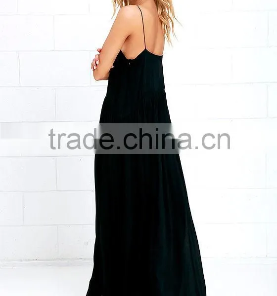 2016 Womens Fashion Evening Dresses Black Long Evening Dress Discount Evening Dresses photo-4