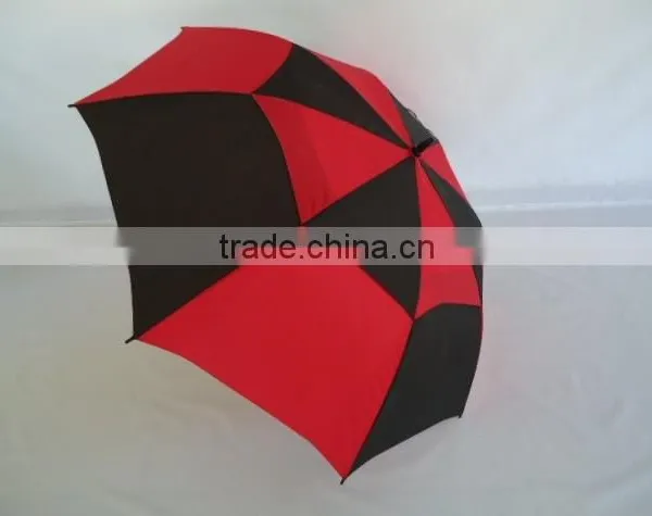 Double Layer Canopy Golf Red And Black Umbrella,Golf Umbrella photo-4