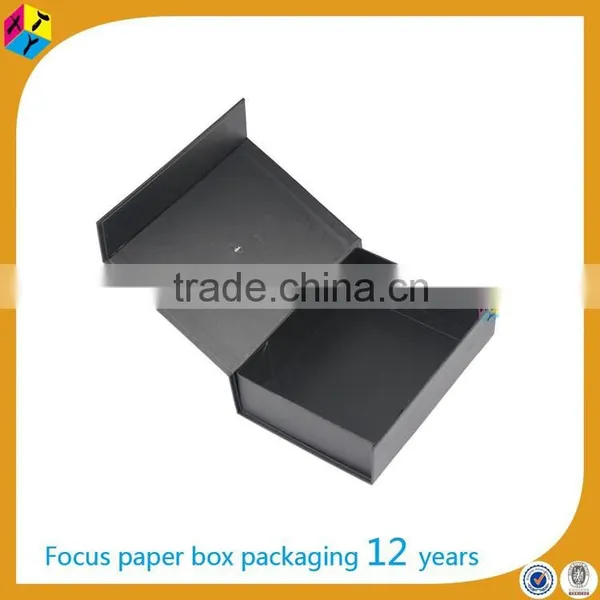 Black Magnetic Closure Gift Packaging Folderable Boxes photo-5