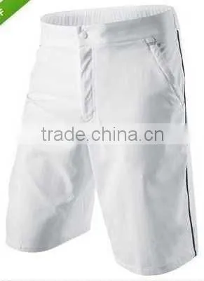 Wholesale White Woven Men Tennis Shorts