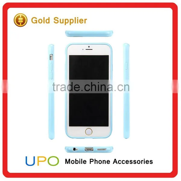 Flexible Soft Gel Tpu Bumper and Slim Transparent Hard PC Plastic Back Clear Case Cover for IPhone 6 6s photo-3