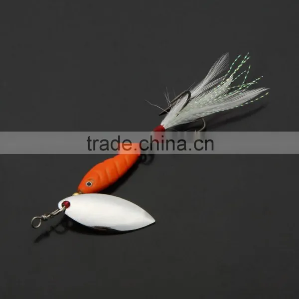3Pcs 10g / 9.5cm Spoon Hard Fishing Lures Spinner Sequin Paillette Baits With Feather Hook Tackle photo-5