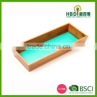 2016 Colorful Bamboo Organizer Tray, Multifunction Cultery Organizer photo-5