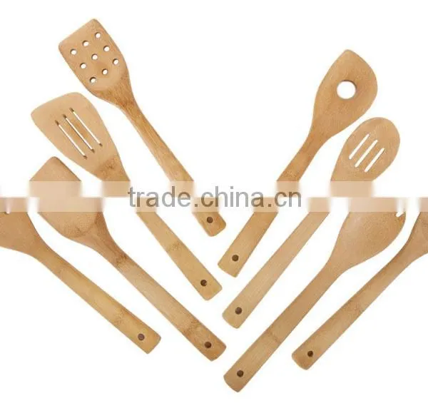 SP208 Sets of 8 Pcs Bamboo Kitchen Cooking Utensil in Bamboo Holder photo-3