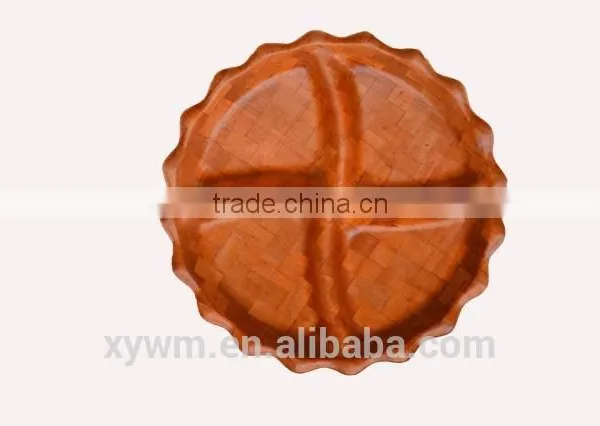 Dried Fruit and Snacks Woven Salad Plate With Waves Edge photo-3
