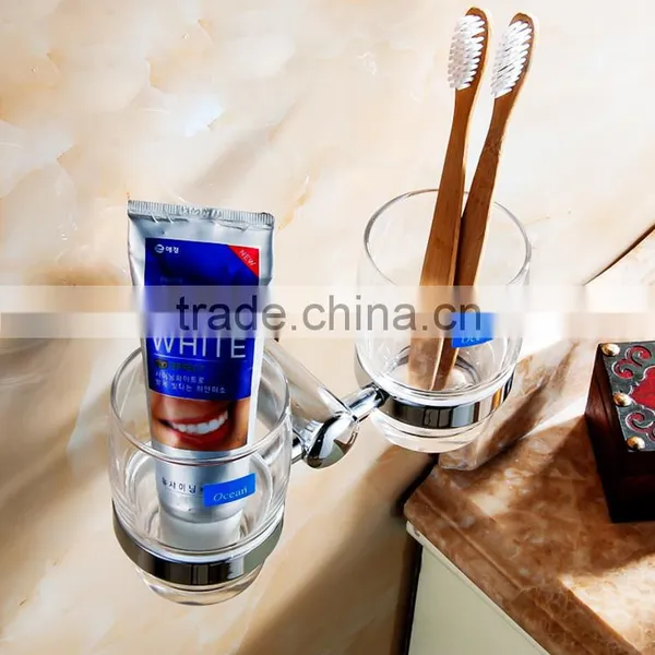 Bathroom Accessory With Copper Double Cup Tumbler Holder for Hotel Family Use. photo-2