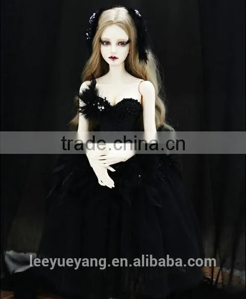 Hot Selling Synthetic Long Dark Blonde Loose Wavy Bjd Doll Wig photo-2