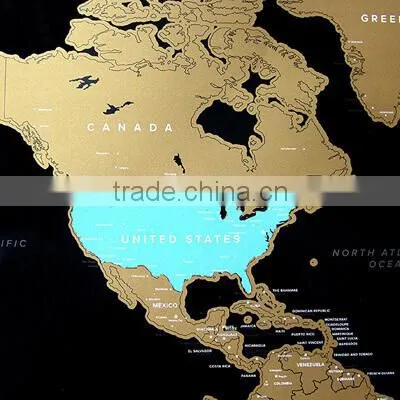 High Quality Scratch Off World Map With Customized Design photo-4