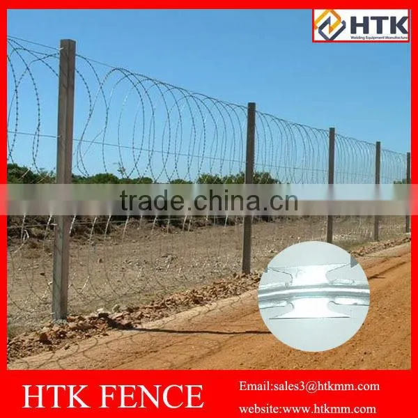 Crossed Coil Concertina Razor Barbed Wire Double Loops Razor Barbed Wire photo-6