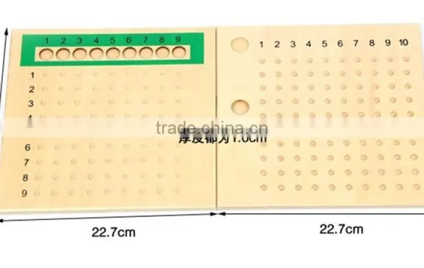 Wooden Math Toy Montessori Multiplication Bead Board photo-4