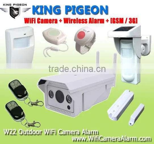 King Pigeon Wireless Outdoor WiFi Camera Alarm +GSM/3G Home Alarm System photo-4