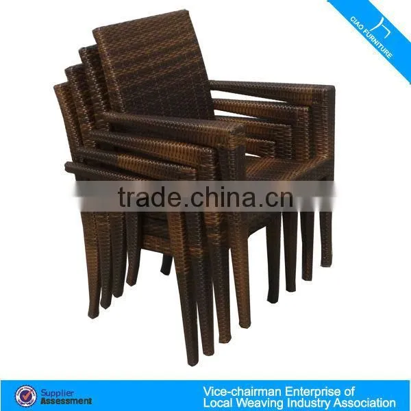 Stylish Rattan Dining Set With Stackable Chair 2107+2048 photo-2
