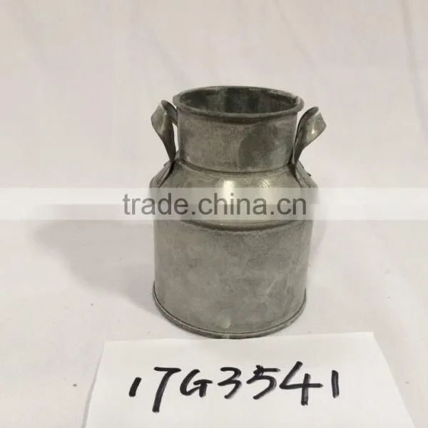 China Special Design Grey Little House Shape Garden Metal Flower Pot Planters photo-5